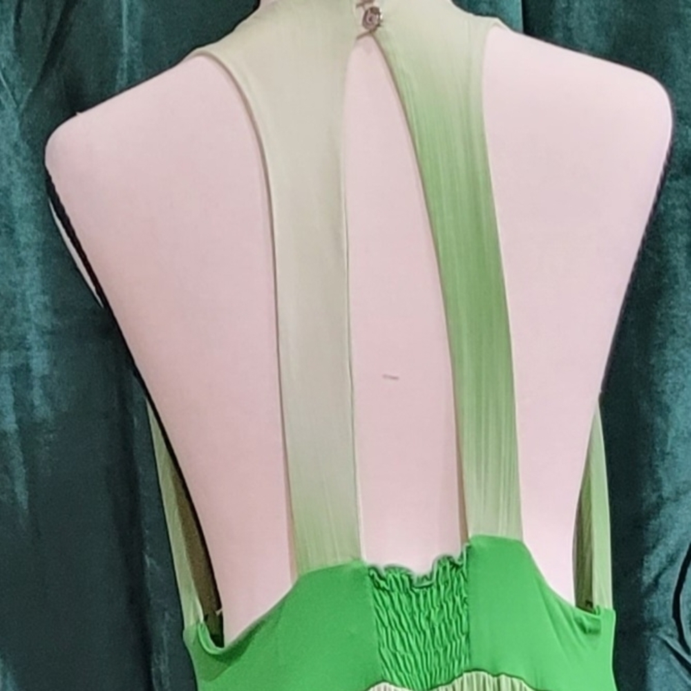 Baby Phat Green Ombre Plunge Maxi Dress - Picture 4 of 8